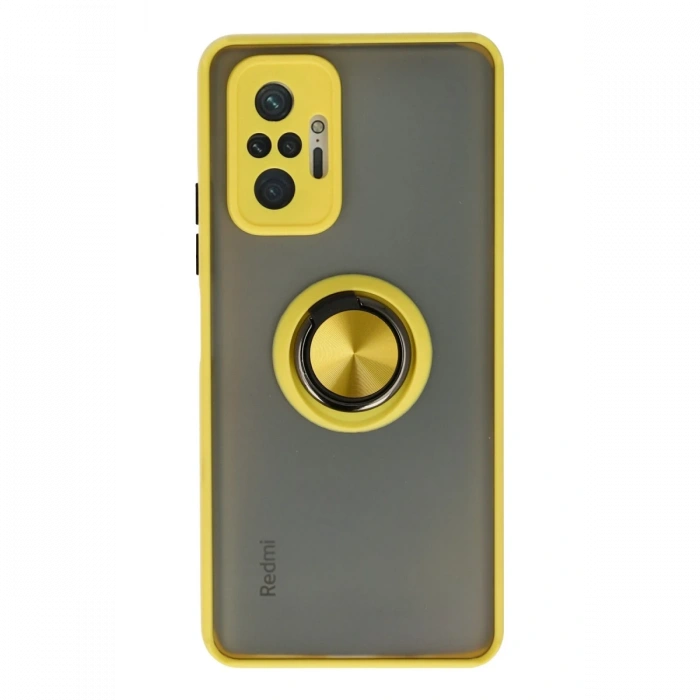 Newface Xiaomi Redmi Note 10 Pro Kılıf Montreal Yüzüklü Silikon Kapak