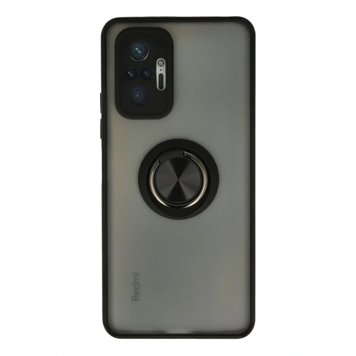 Newface Xiaomi Redmi Note 10 Pro Kılıf Montreal Yüzüklü Silikon Kapak