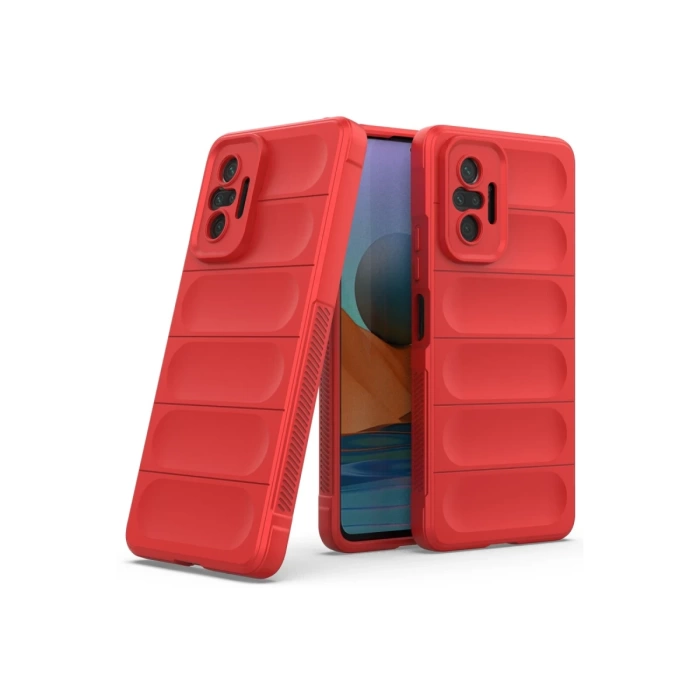 Newface Xiaomi Redmi Note 10 Pro Kılıf Optimum Silikon - Kırmızı