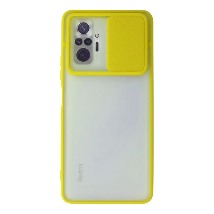 Newface Xiaomi Redmi Note 10 Pro Kılıf Palm Buzlu Kamera Sürgülü Silikon