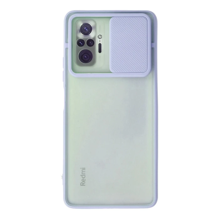 Newface Xiaomi Redmi Note 10 Pro Kılıf Palm Buzlu Kamera Sürgülü Silikon