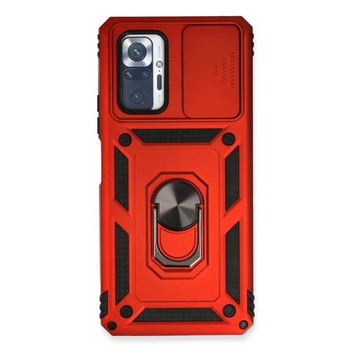 Newface Xiaomi Redmi Note 10 Pro Kılıf Pars Lens Yüzüklü Silikon