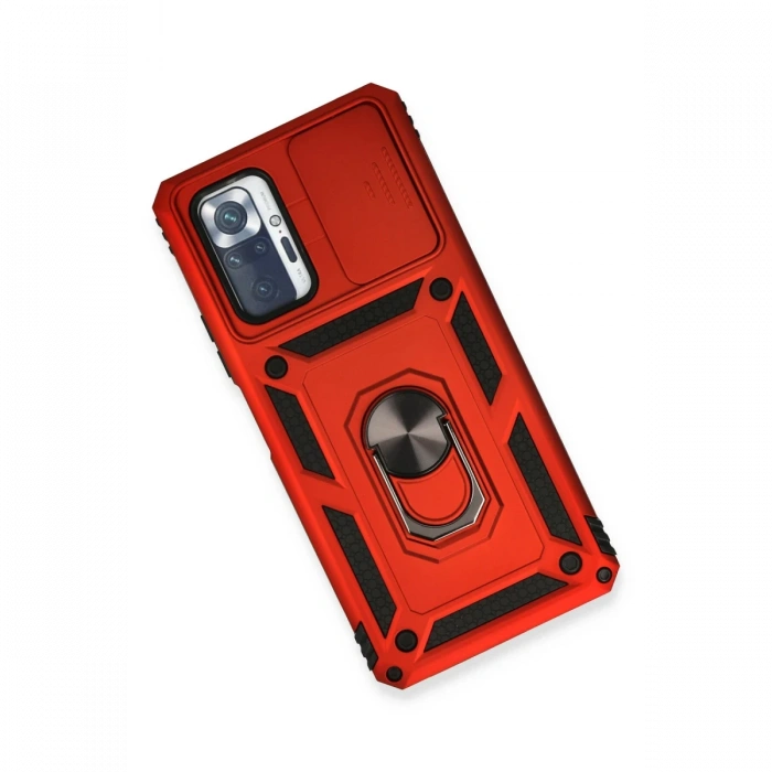 Newface Xiaomi Redmi Note 10 Pro Kılıf Pars Lens Yüzüklü Silikon