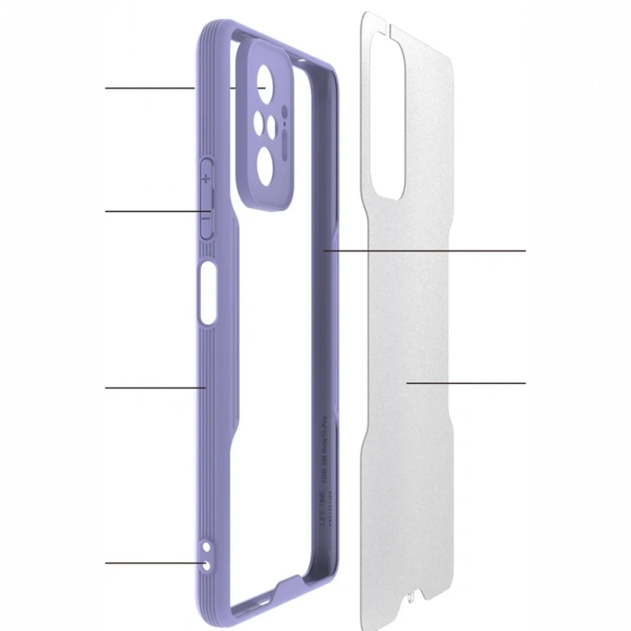 Newface Xiaomi Redmi Note 10 Pro Kılıf Platin Silikon