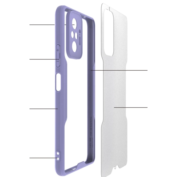 Newface Xiaomi Redmi Note 10 Pro Kılıf Platin Silikon