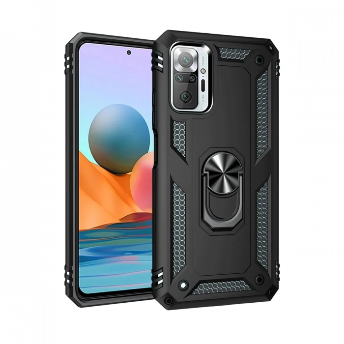 Newface Xiaomi Redmi Note 10 Pro Kılıf Sofya Yüzüklü Silikon Kapak