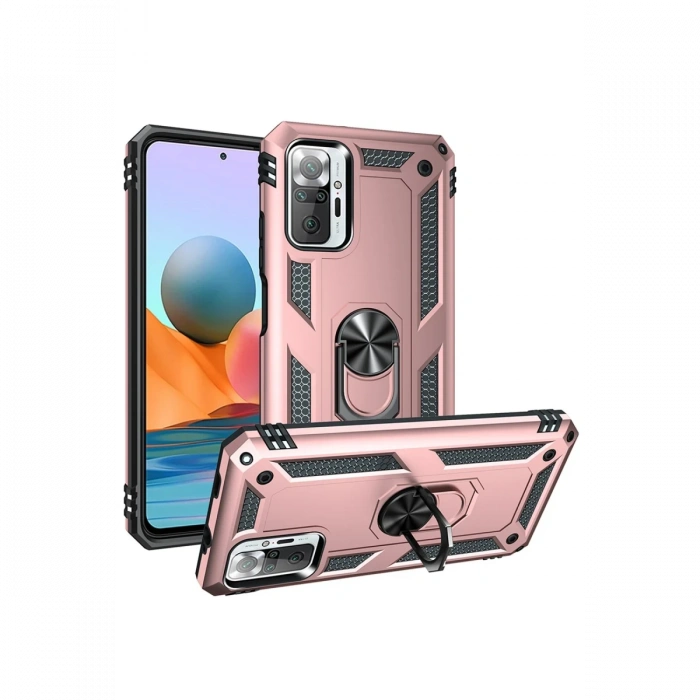 Newface Xiaomi Redmi Note 10 Pro Kılıf Sofya Yüzüklü Silikon Kapak