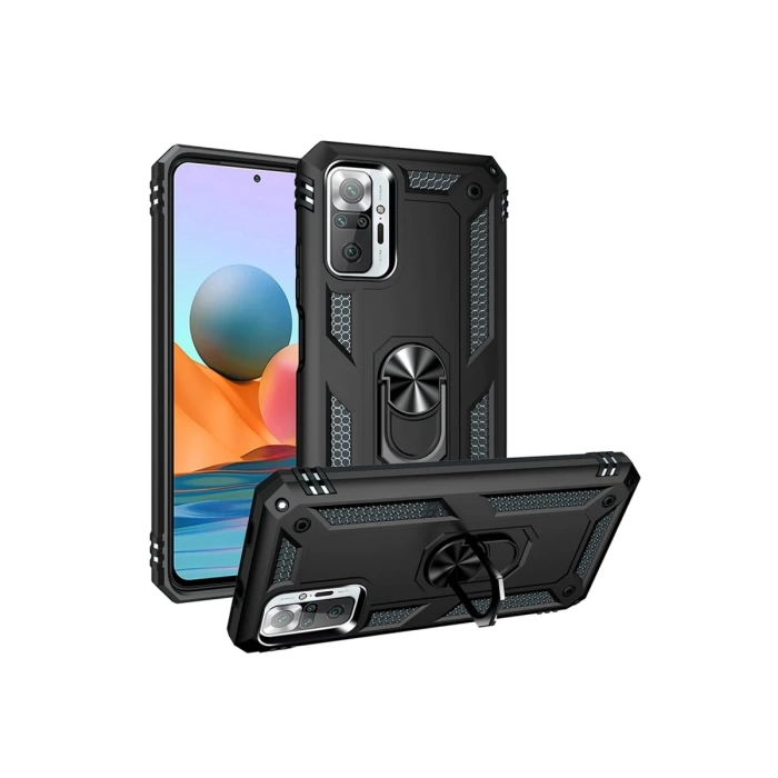 Newface Xiaomi Redmi Note 10 Pro Kılıf Sofya Yüzüklü Silikon Kapak