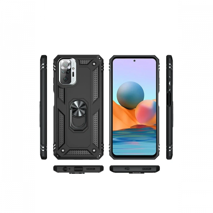 Newface Xiaomi Redmi Note 10 Pro Kılıf Sofya Yüzüklü Silikon Kapak