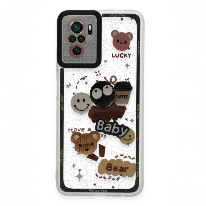 Newface Xiaomi Redmi Note 10 Pro Kılıf Sweet Desenli Silikon Kapak