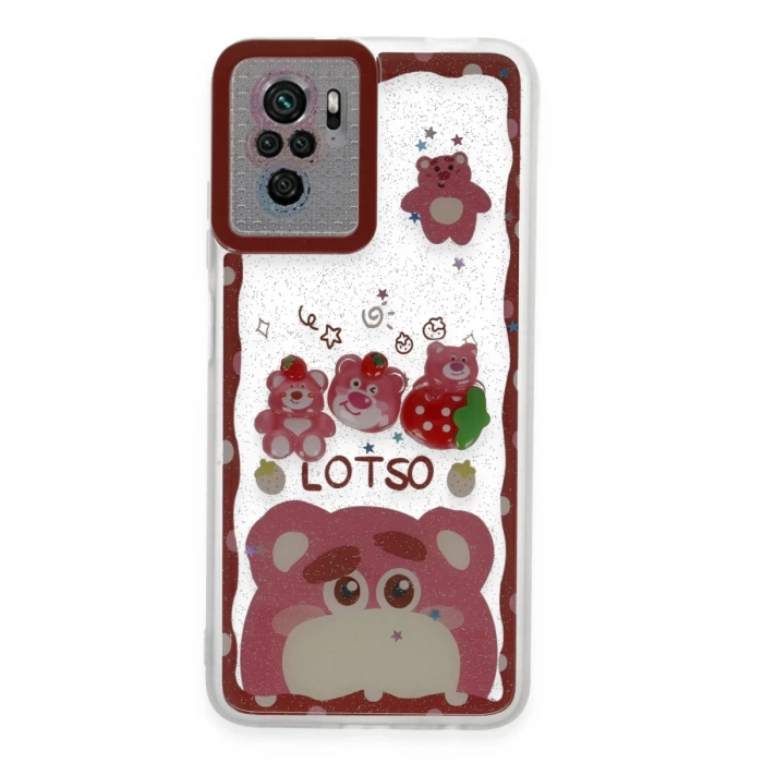 Newface Xiaomi Redmi Note 10 Pro Kılıf Sweet Desenli Silikon Kapak - Pembe
