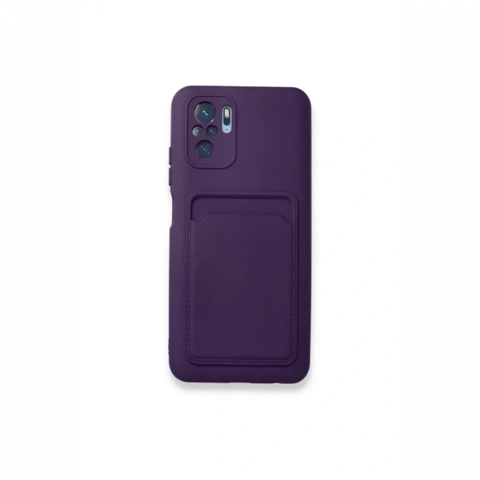 Xiaomi Redmi Note 10S Kılıf Kelvin Kartvizitli Silikon - Derin Mor