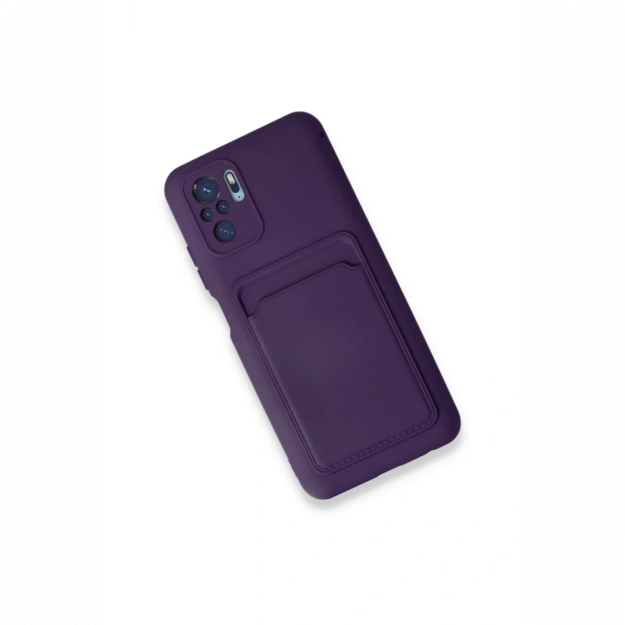 Xiaomi Redmi Note 10S Kılıf Kelvin Kartvizitli Silikon - Derin Mor
