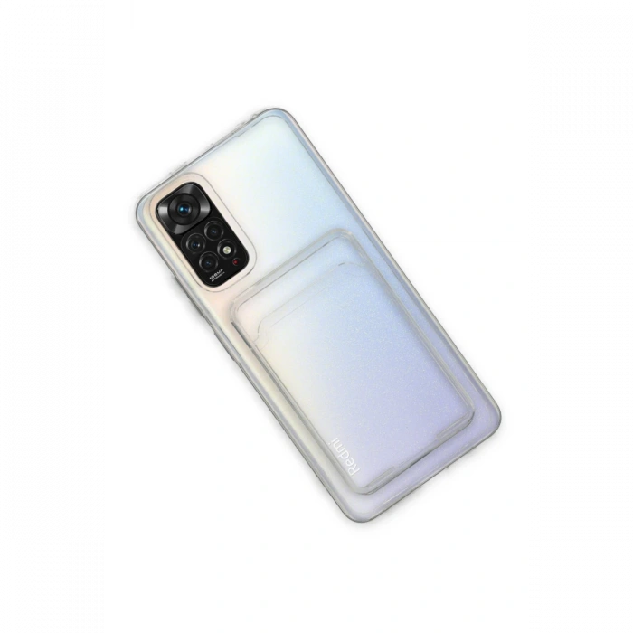 Newface Xiaomi Redmi Note 11 Kılıf Kart Şeffaf Silikon - Şeffaf