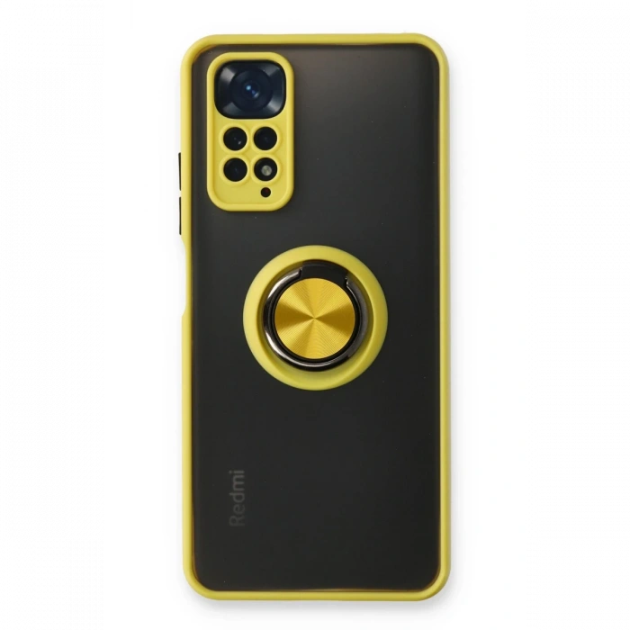 Newface Xiaomi Redmi Note 11 Kılıf Montreal Yüzüklü Silikon Kapak