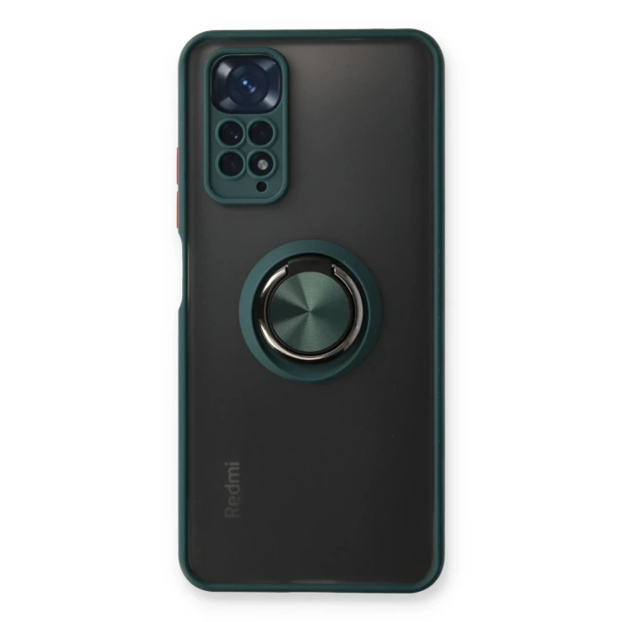 Newface Xiaomi Redmi Note 11 Kılıf Montreal Yüzüklü Silikon Kapak