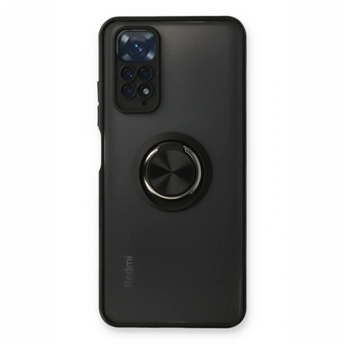 Newface Xiaomi Redmi Note 11 Kılıf Montreal Yüzüklü Silikon Kapak
