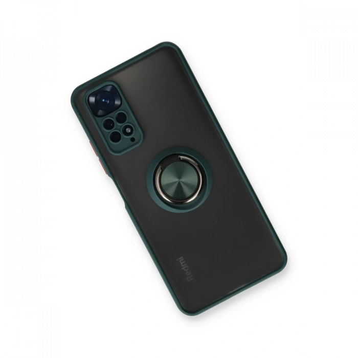 Newface Xiaomi Redmi Note 11 Kılıf Montreal Yüzüklü Silikon Kapak