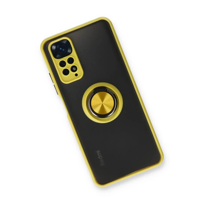 Newface Xiaomi Redmi Note 11 Kılıf Montreal Yüzüklü Silikon Kapak