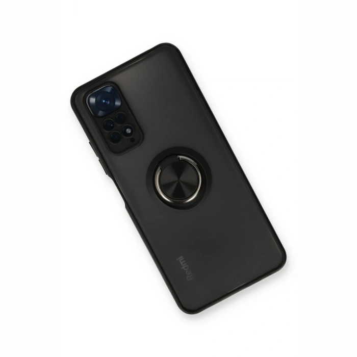 Newface Xiaomi Redmi Note 11 Kılıf Montreal Yüzüklü Silikon Kapak