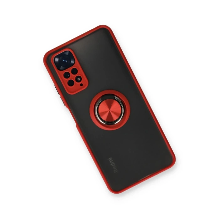 Newface Xiaomi Redmi Note 11 Kılıf Montreal Yüzüklü Silikon Kapak