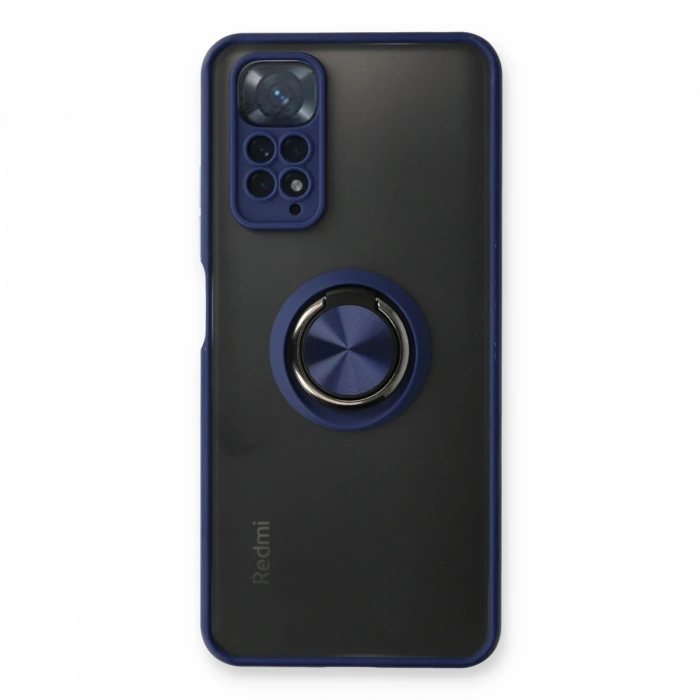 Newface Xiaomi Redmi Note 11 Kılıf Montreal Yüzüklü Silikon Kapak