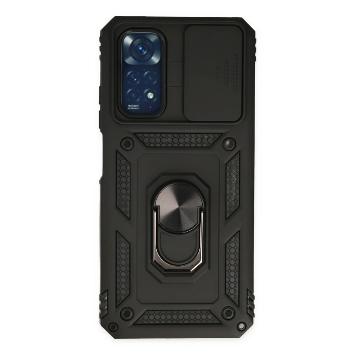 Newface Xiaomi Redmi Note 11 Kılıf Pars Lens Yüzüklü Silikon