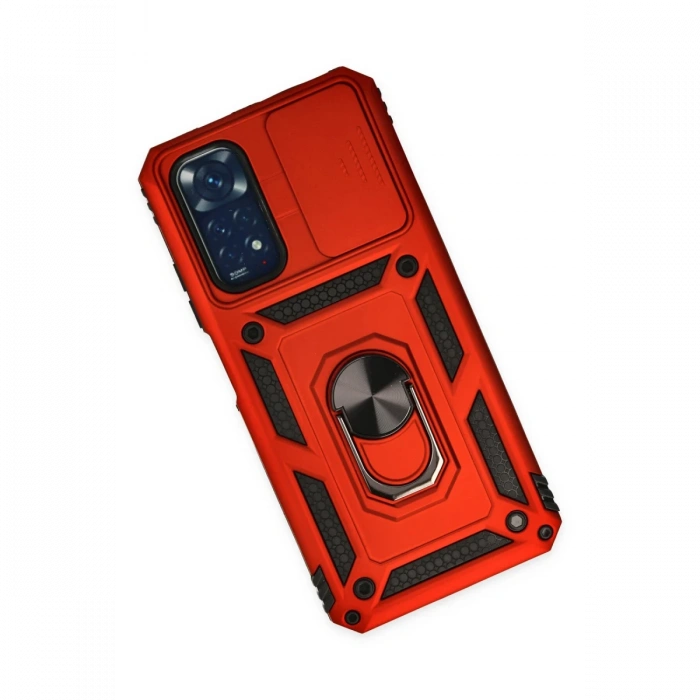 Newface Xiaomi Redmi Note 11 Kılıf Pars Lens Yüzüklü Silikon