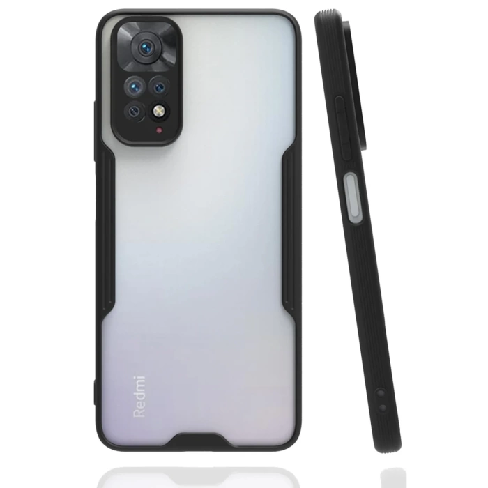 Newface Xiaomi Redmi Note 11 Kılıf Platin Silikon - Siyah