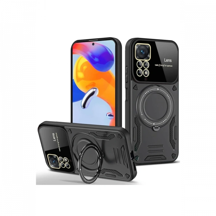 Xiaomi Redmi Note 11 Pro Kılıf Joy Lens Standlı Kapak