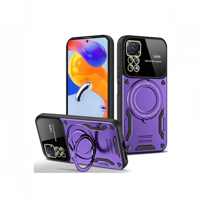 Xiaomi Redmi Note 11 Pro Kılıf Joy Lens Standlı Kapak