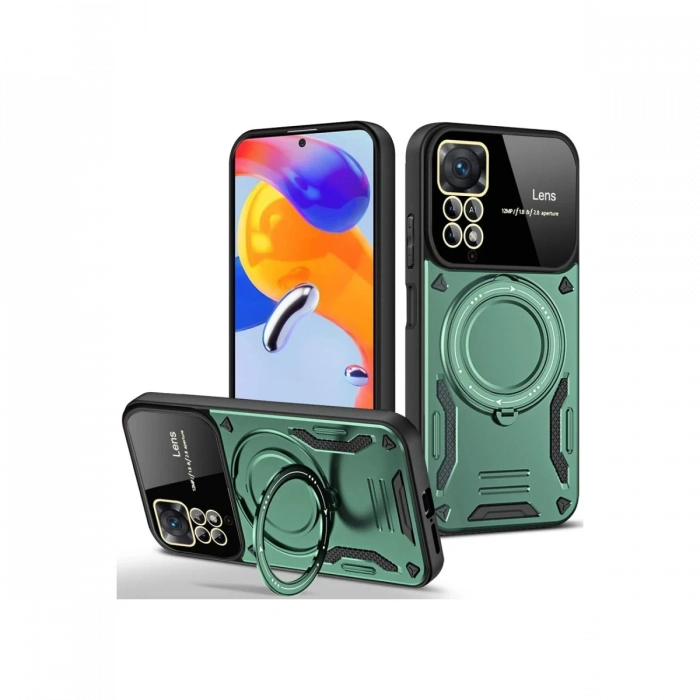Xiaomi Redmi Note 11 Pro Kılıf Joy Lens Standlı Kapak
