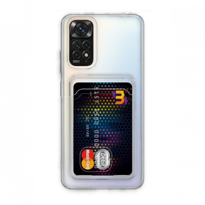 Xiaomi Redmi Note 11 Pro Kılıf Kart Şeffaf Silikon - Şeffaf