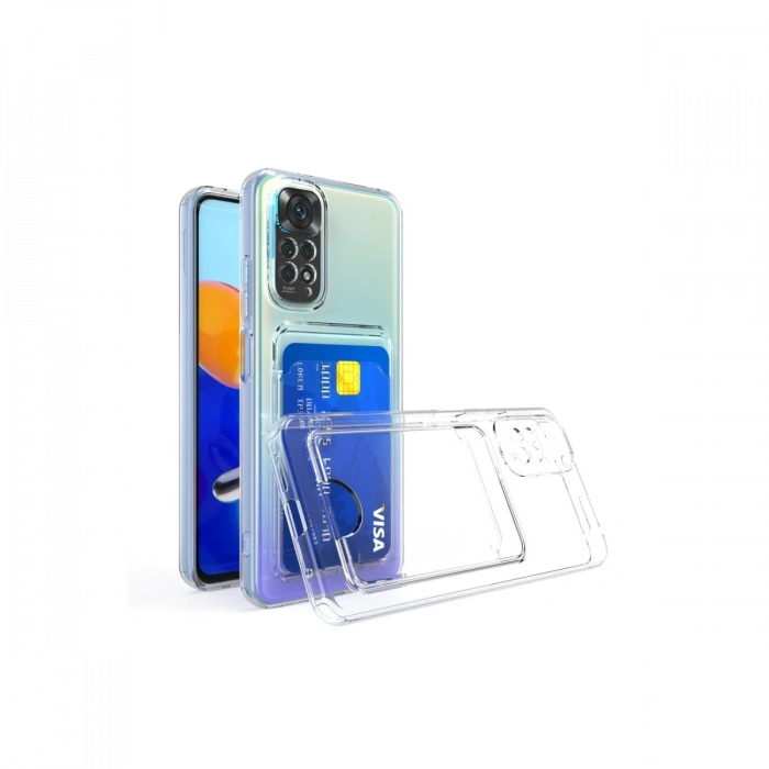 Xiaomi Redmi Note 11 Pro Kılıf Kart Şeffaf Silikon - Şeffaf