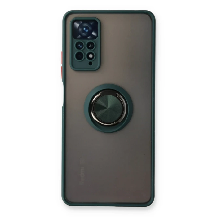 Newface Xiaomi Redmi Note 11 Pro Kılıf Montreal Yüzüklü Silikon Kapak