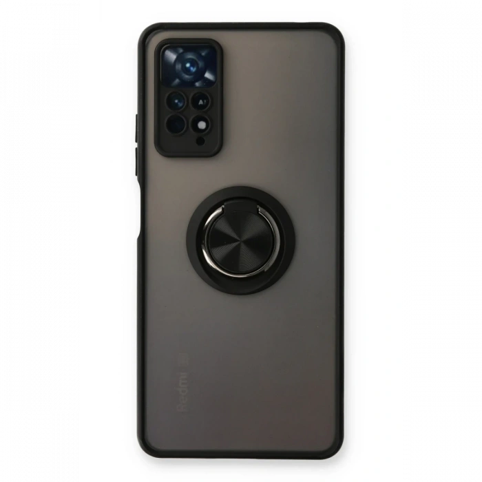 Newface Xiaomi Redmi Note 11 Pro Kılıf Montreal Yüzüklü Silikon Kapak