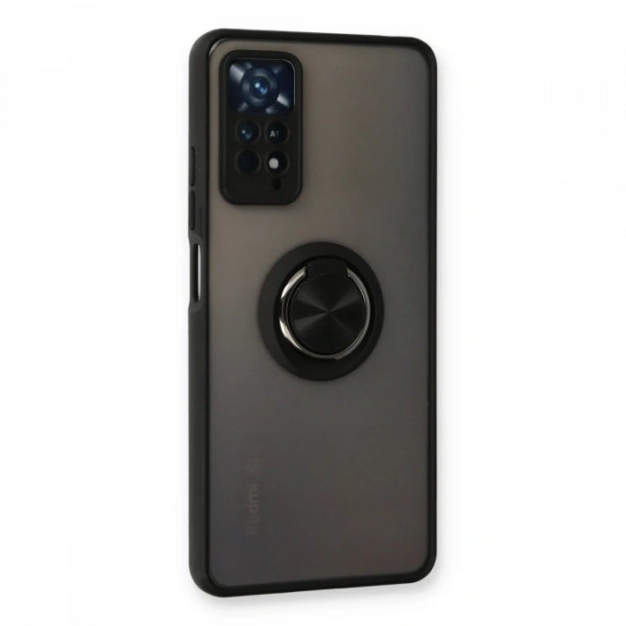 Newface Xiaomi Redmi Note 11 Pro Kılıf Montreal Yüzüklü Silikon Kapak