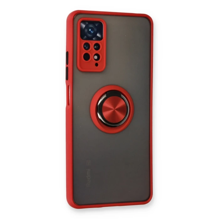 Newface Xiaomi Redmi Note 11 Pro Kılıf Montreal Yüzüklü Silikon Kapak