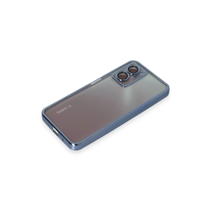 Newface Xiaomi Redmi Note 11E Kılıf Razer Lensli Silikon - Açık Mavi