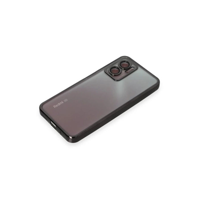 Newface Xiaomi Redmi Note 11E Kılıf Razer Lensli Silikon - Siyah