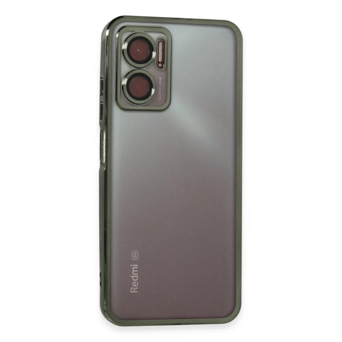 Newface Xiaomi Redmi Note 11E Kılıf Razer Lensli Silikon - Yeşil