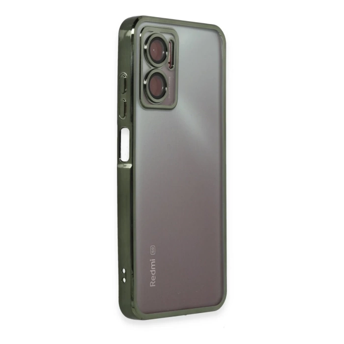 Newface Xiaomi Redmi Note 11E Kılıf Razer Lensli Silikon - Yeşil