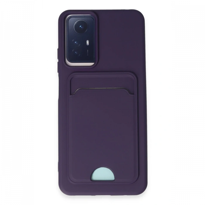 Newface Xiaomi Redmi Note 11S Kılıf Kelvin Kartvizitli Silikon - Derin Mor
