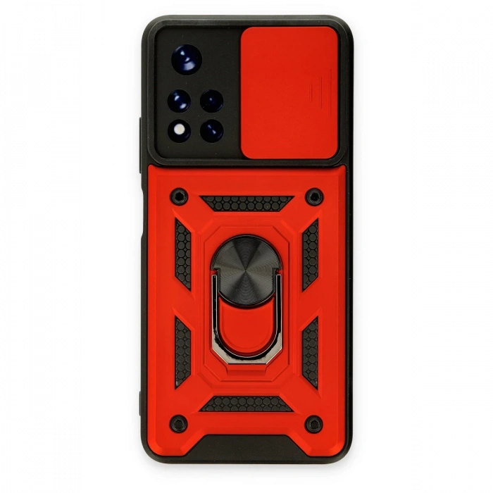 Newface Xiaomi Redmi Note 11T Kılıf Pars Lens Yüzüklü Silikon