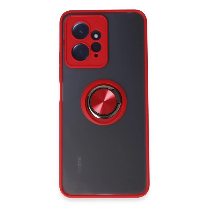 Newface Xiaomi Redmi Note 12 4G Kılıf Montreal Yüzüklü Silikon Kapak