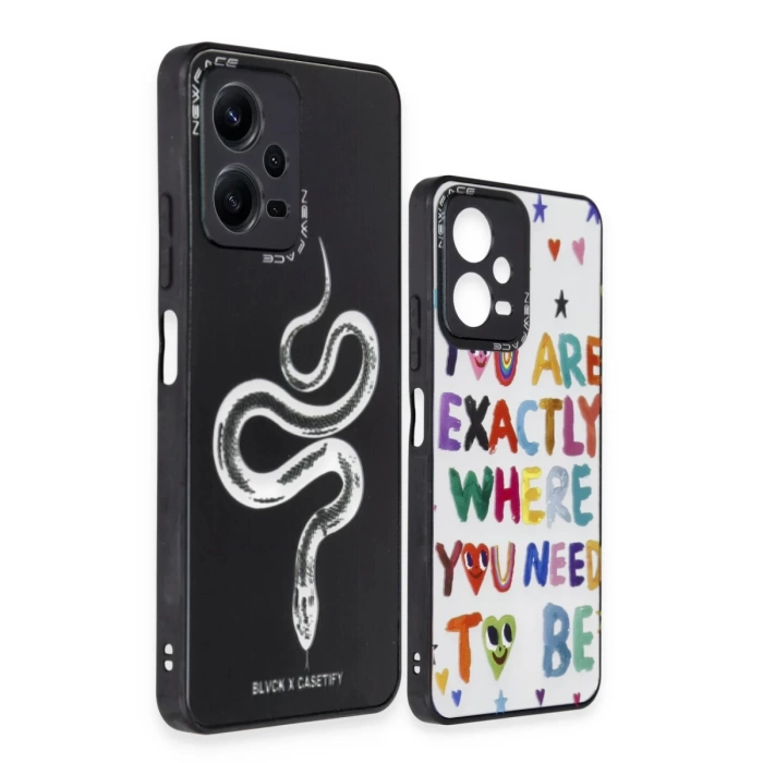 Newface Xiaomi Redmi Note 12 5G Kılıf Mirror Desenli Kapak