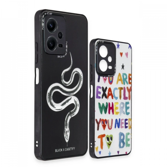 Newface Xiaomi Redmi Note 12 5G Kılıf Mirror Desenli Kapak