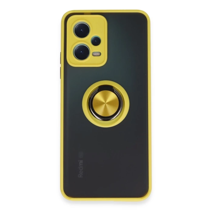 Newface Xiaomi Redmi Note 12 5G Kılıf Montreal Yüzüklü Silikon Kapak
