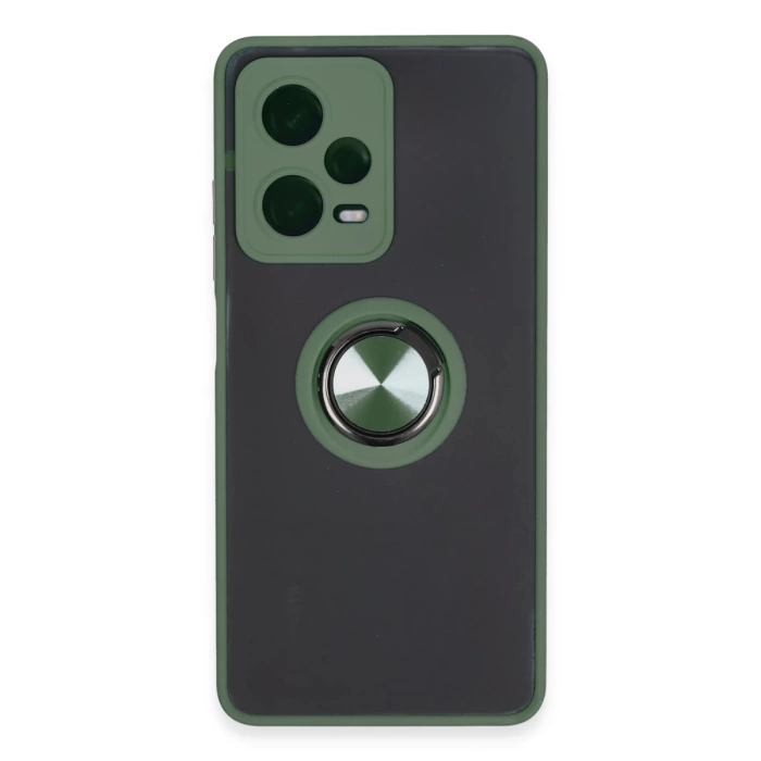 Newface Xiaomi Redmi Note 12 5G Kılıf Montreal Yüzüklü Silikon Kapak