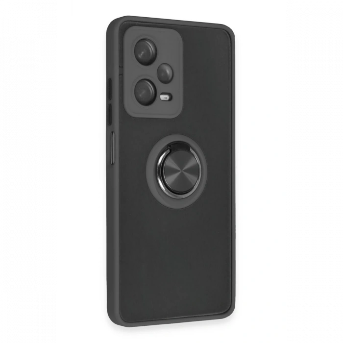 Newface Xiaomi Redmi Note 12 5G Kılıf Montreal Yüzüklü Silikon Kapak